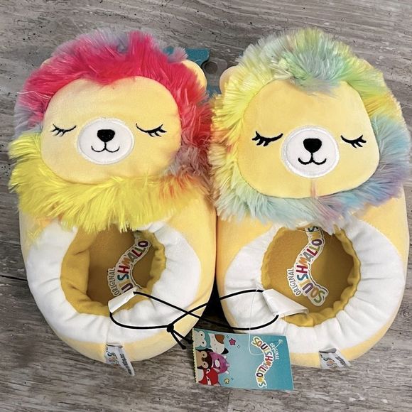 Squishmallows Other - New Squishmallows Lion Kids Girls Boys Stuffed Slippers Size 2/3